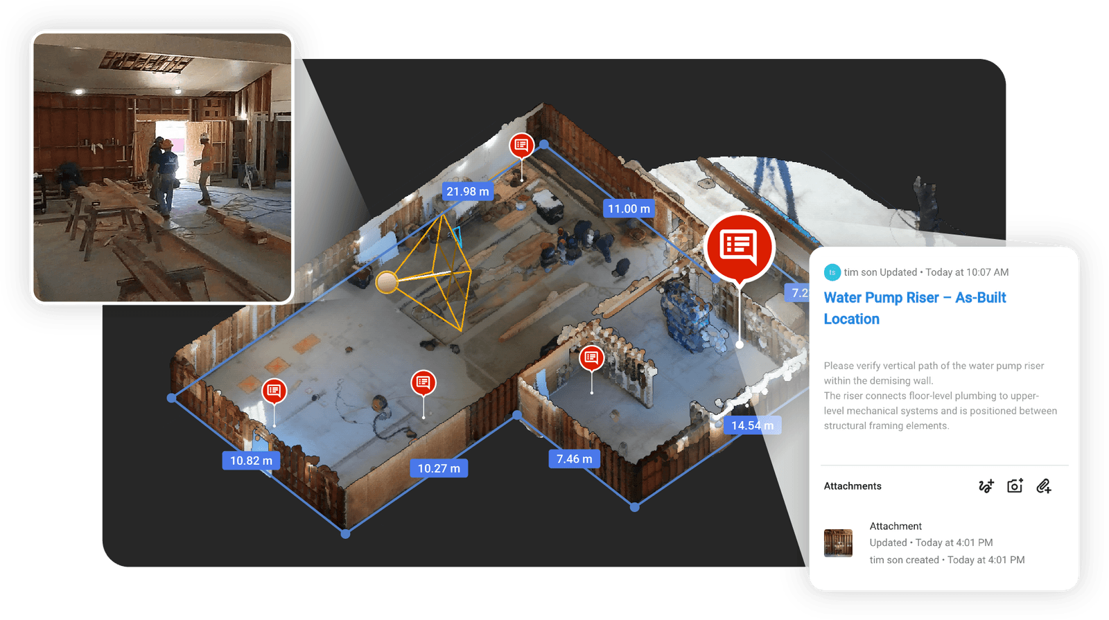 Modèle 3D annoté avec cotes